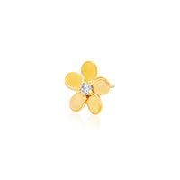 Junipurr - Gold Swarovski cz flower - Threadless End
