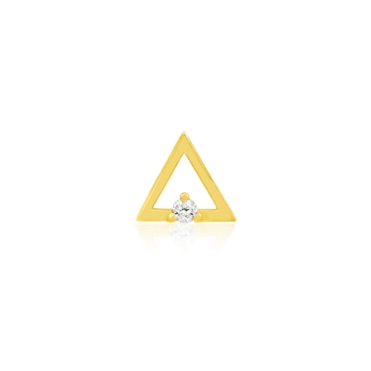 Junipurr - Triangle with Swarovski®  cz crystal - Threadless End