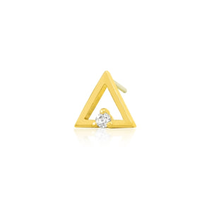 Junipurr - Triangle with Swarovski®  cz crystal - Threadless End