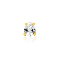 Junipurr - Pear cut Cz  - Threadless End