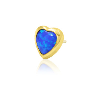 Junipurr - Blue opal bezel heart - Threadless End