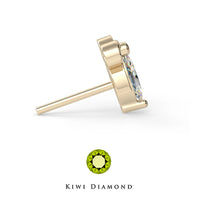 Kiwi Diamond -  Bow marquise threadless end
