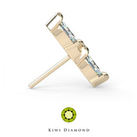 Kiwi Diamond -  14k Marquise kiss threadless end