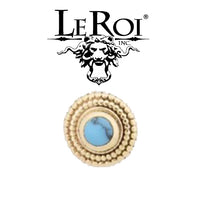 LeRoi - Double millgrain round  - 14k Threadless End