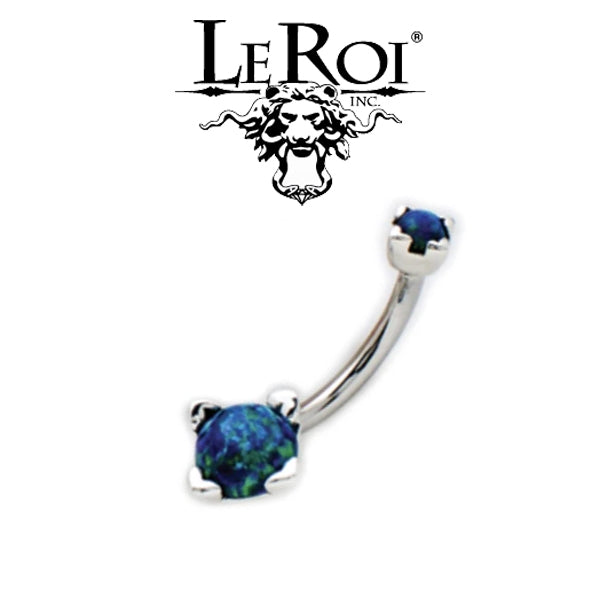 LeRoi Tres Jolie round opal navel barbells (int threads)