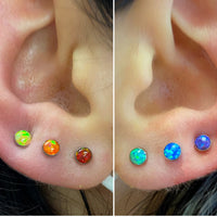 Neometal - Bezel set cabochon gems - Small - threadless end (2mm-4mm)