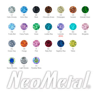 Neometal - Prong set faceted stones- Large (5mm) threadless end