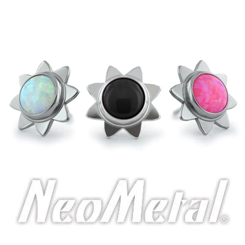 Neometal - Titanium Sun Cabochons - threadless end