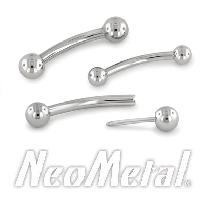 Neometal - Threadless titanium curved barbells 18g/16g