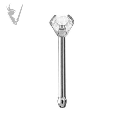 Valkyrie - Stainless steel nosebone with cubic zirconia setting