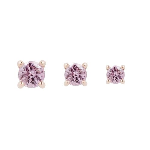 Buddha Jewelry Organics - Pink sapphire prong - Threadless End