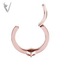 Valkyrie - Rose Gold PVD Stainless steel Hinged ring. Set w/ cubic zirconia
