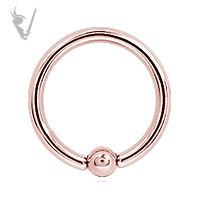 Valkyrie - Rose Gold PVD Stainless steel captive bead rings 18g/16g/14g