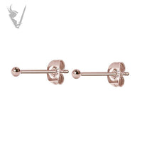 Valkyrie - Rose Gold PVD Stainless steel ball ear studs
