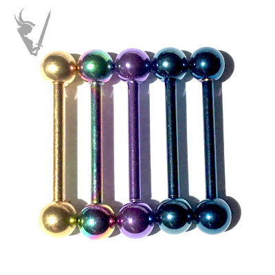 Valkyrie - Stainless steel coloured 14g barbells