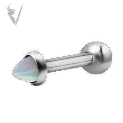 Valkyrie - Titanium one side (internal) micro barbell set w/ lab created opal spike  