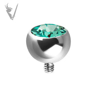 Valkyrie - Titanium jeweled screw on micro bead