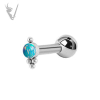 Valkyrie - Titanium micro barbell set w/ lab created opal cluster (internal)