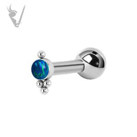 Valkyrie - Titanium micro barbell set w/ lab created opal cluster (internal)   
