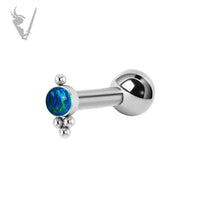 Valkyrie - Titanium micro barbell set w/ lab created opal cluster (internal)