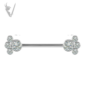 Valkyrie - Titanium jeweled nipple barbell