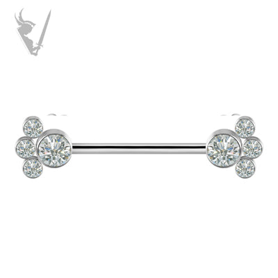 Valkyrie - Titanium jeweled nipple barbell