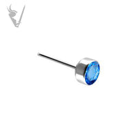 Valkyrie - Titanium threadless round bezel set w.swarovski® zirconia