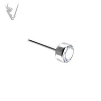 Valkyrie - Titanium threadless round bezel set w.swarovski® zirconia