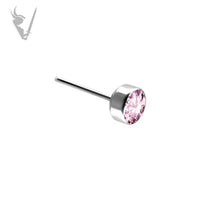 Valkyrie - Titanium threadless round bezel set w.swarovski® zirconia