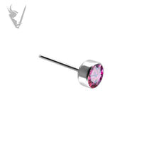 Valkyrie - Titanium threadless round bezel set w.swarovski® zirconia