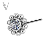 Valkyrie - Titanium threadless cluster set w.swarovski® zirconia