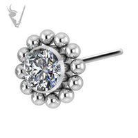 Valkyrie - Titanium threadless cluster set w.swarovski® zirconia