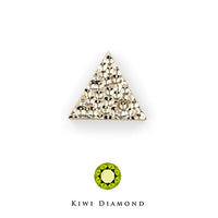 Kiwi Diamond -   Hammered triangle threadless end
