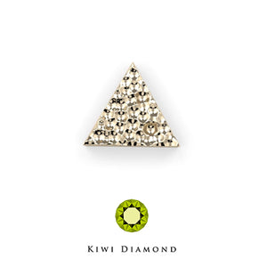 Kiwi Diamond -   Hammered triangle threadless end