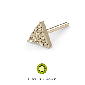 Kiwi Diamond -   Hammered triangle threadless end
