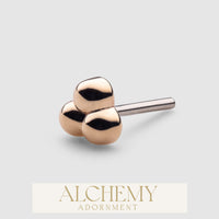 Alchemy Adornment - 14k Gold - 3 dots end
