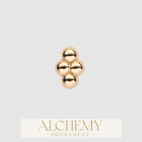 Alchemy Adornment - 14k Gold - 4 dots end
