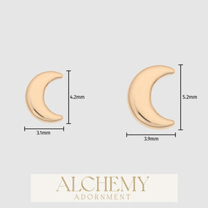 Alchemy Adornment - 14k Gold - Moon end