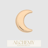 Alchemy Adornment - 14k Gold - Moon end
