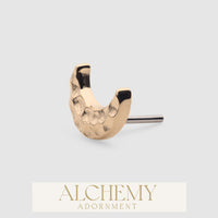 Alchemy Adornment - 14k Gold - Moon end
