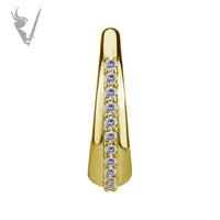 Valkyrie -  CoCr Gold pvd + CZ - Hoop earrings

