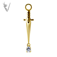 Valkyrie - CoCR/gold PVD - Knife Charm -Cz

