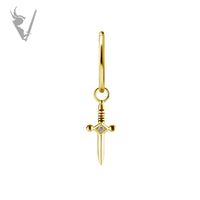 Valkyrie - CoCR/gold PVD - Knife Charm - Cz
