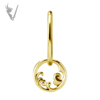 Valkyrie - CoCR/gold PVD - Decorative circular charm
