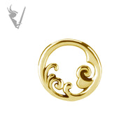 Valkyrie - CoCR/gold PVD - Decorative circular charm
