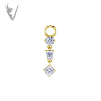 Valkyrie - CoCR/gold PVD - Jewelled - Cz charm
