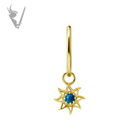 Valkyrie - CoCR/gold PVD - Sun charm - w/ opal
