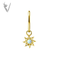 Valkyrie - CoCR/gold PVD - Sun charm - w/ opal
