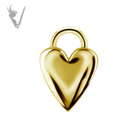 Valkyrie - CoCR/gold PVD - Heart Charm
