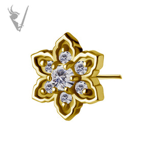 Valkyrie - 18k gold pvd -  Threadless Floral end